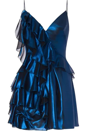 Alberta Ferretti Kort kjole med satin-finish