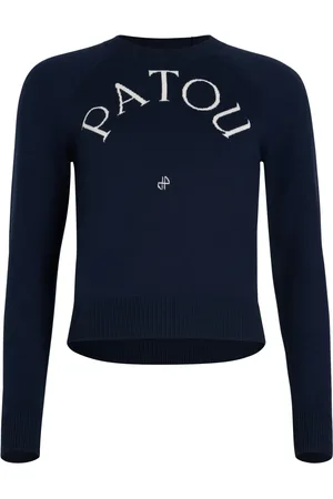 Patou Sweater i merinould med logojacquard