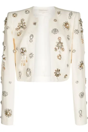 Zuhair Murad Cropped jakke med broche-detalje