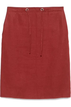 Hermès Kort nederdel i vævet twill fra 2010