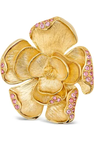 Oscar de la Renta Broche med blomster