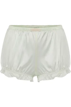 Elisabetta Franchi Shorts i satin med sløjfe