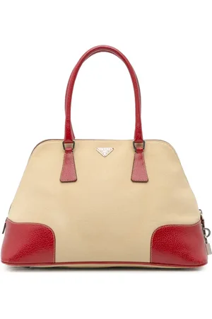 Prada Cinghiale Trimmed Canapa håndtaske fra 2000-2013