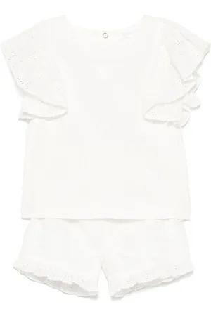 PATACHOU Sæt med bluse og shorts i broderie-anglaise