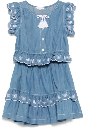 PATACHOU Bluse og nederdel med broderi