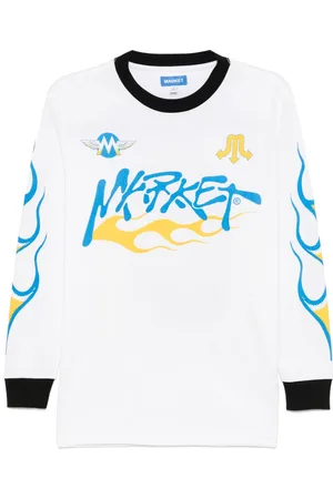 MARKET Langærmet T-shirt med tryk
