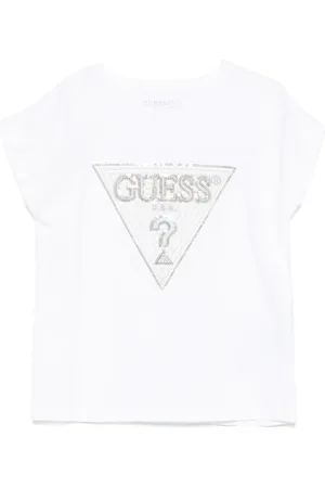 Guess T-shirt med pailletudsmykket logo