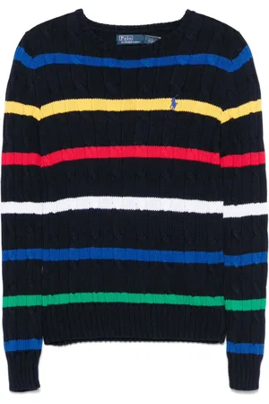 Ralph Lauren Kabelstrikket sweater med striber