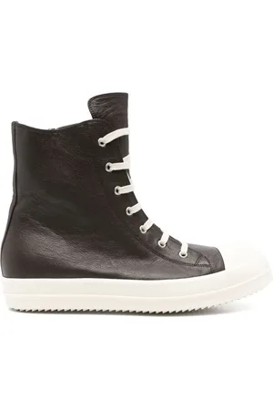 Rick Owens High-top sneakers i læder