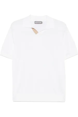CANALI Polo med ruskindsdetalje