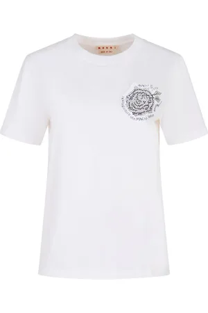 Marni T-shirt med mærkedetalje