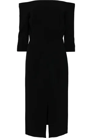 Carolina Herrera Mellemlang kjole med off-shoulder-snit