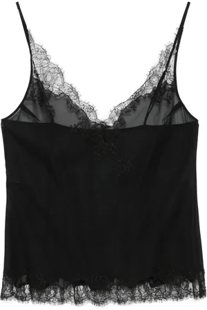 CARINE GILSON Camisole med Calais-Caudry-blonder