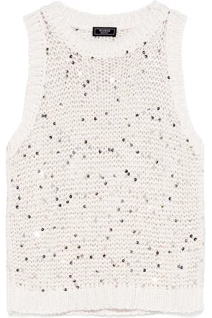 PESERICO SIGN Vest med pailletdetalje