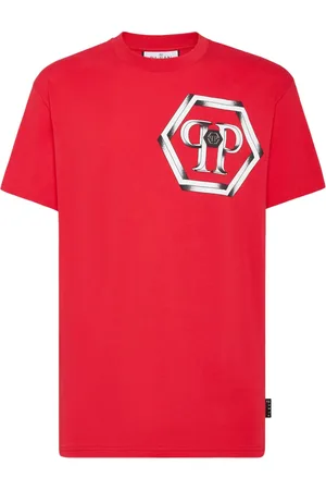 Philipp Plein T-shirt med sekskantet logo