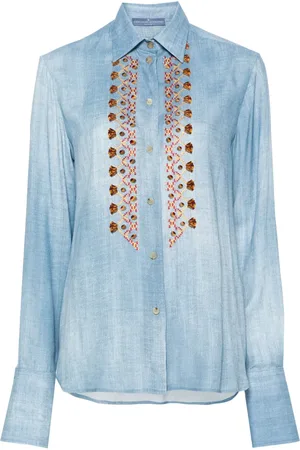 ERMANNO SCERVINO Chambray-skjorte med broderi