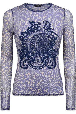 Etro T-shirt med tyldetalje