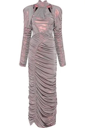MITILIANE COUTURE Lang holografisk kjole