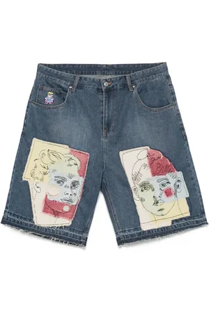 KIDSUPER STUDIOS Denimshorts med patchwork