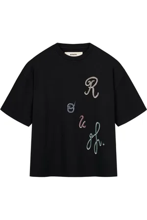 ROUGH. T-shirt med blomstret kæde