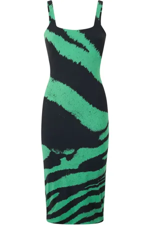 Roberto Cavalli Zebra-print midi dress