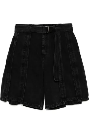 SONGZIO Lodrette denimshorts med bælte
