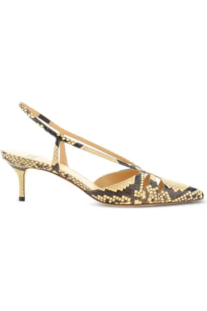 Francesco Russo Slingback-pumps med slangeskindstryk