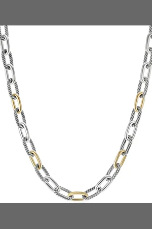 David Yurman DY Madison halskæde i 18 karat guld og sterlingsølv (11 mm)