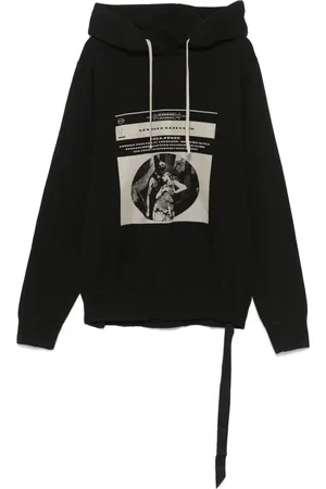 Rick Owens Hættetrøje med grafisk tryk