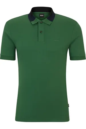 HUGO BOSS Polotrøje med præget logo