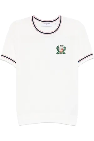 Lacoste T-shirt med broderet skjold