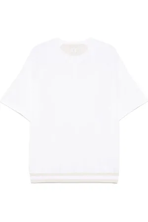 ELEVENTY T-shirt med stribedetalje