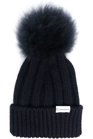 Woolrich Hue med pompon og logomærke