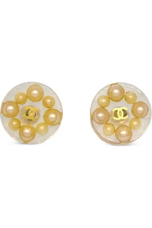 CHANEL CC øreclips med rhinsten fra 1990-00