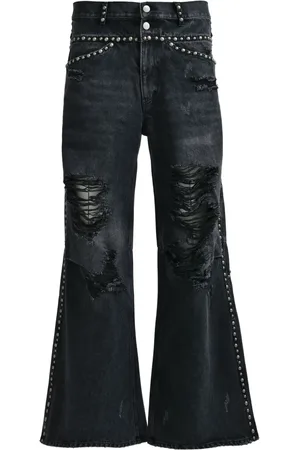 Breathe Jeans med slitageeffekt og bootcut-snit