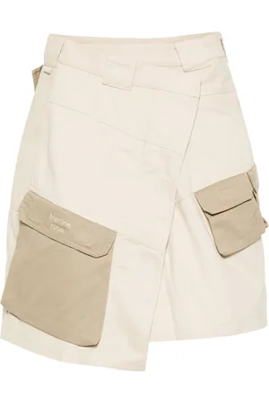 MARTINE ROSE Asymmetrisk nederdel med broderet logo