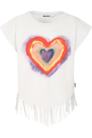 Molo T-shirt med frynset kant