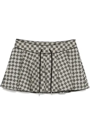 MISBHV Kort nederdel med monogram-jacquard