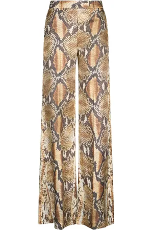 Roberto Cavalli Snakeskin-print trousers
