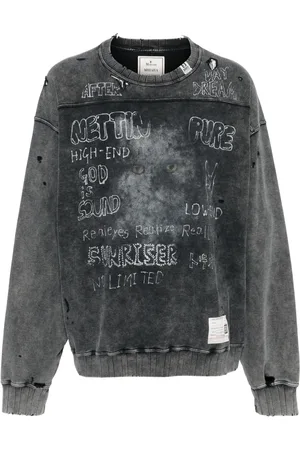Maison Mihara Yasuhiro Sweatshirt med bleget effekt