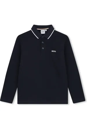 HUGO BOSS Piqué-vævet polo med logotryk