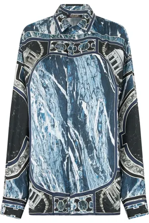 Roberto Cavalli Skjorte med marmortryk