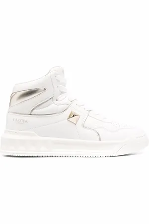 VALENTINO GARAVANI Rockstud-udsmykkede sneakers med snøre