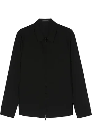 Emporio Armani Jakke med lynlås og vaffel-effekt