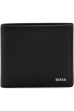 HUGO BOSS Sæt med pung og kortholder i mønstret læder