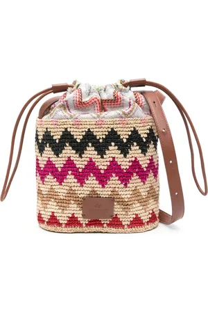 Missoni Lille bucket-taske med zigzagmønster