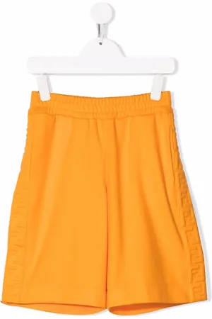 Fendi Knælange shorts med logostribe