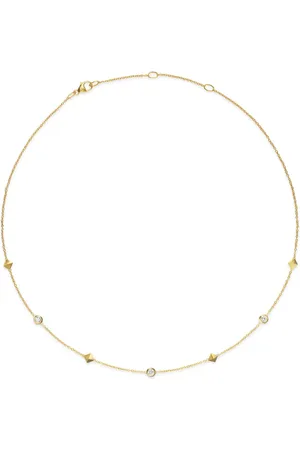 David Yurman Renaissance Station diamanthalskæde i 18 karat guld (4,6 mm)