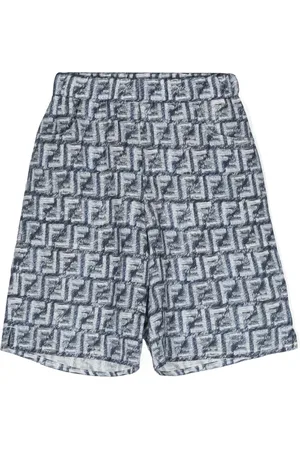 Fendi Bermuda-shorts i hør med FF-tryk