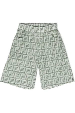 Fendi Shorts i hør med FF-tryk
